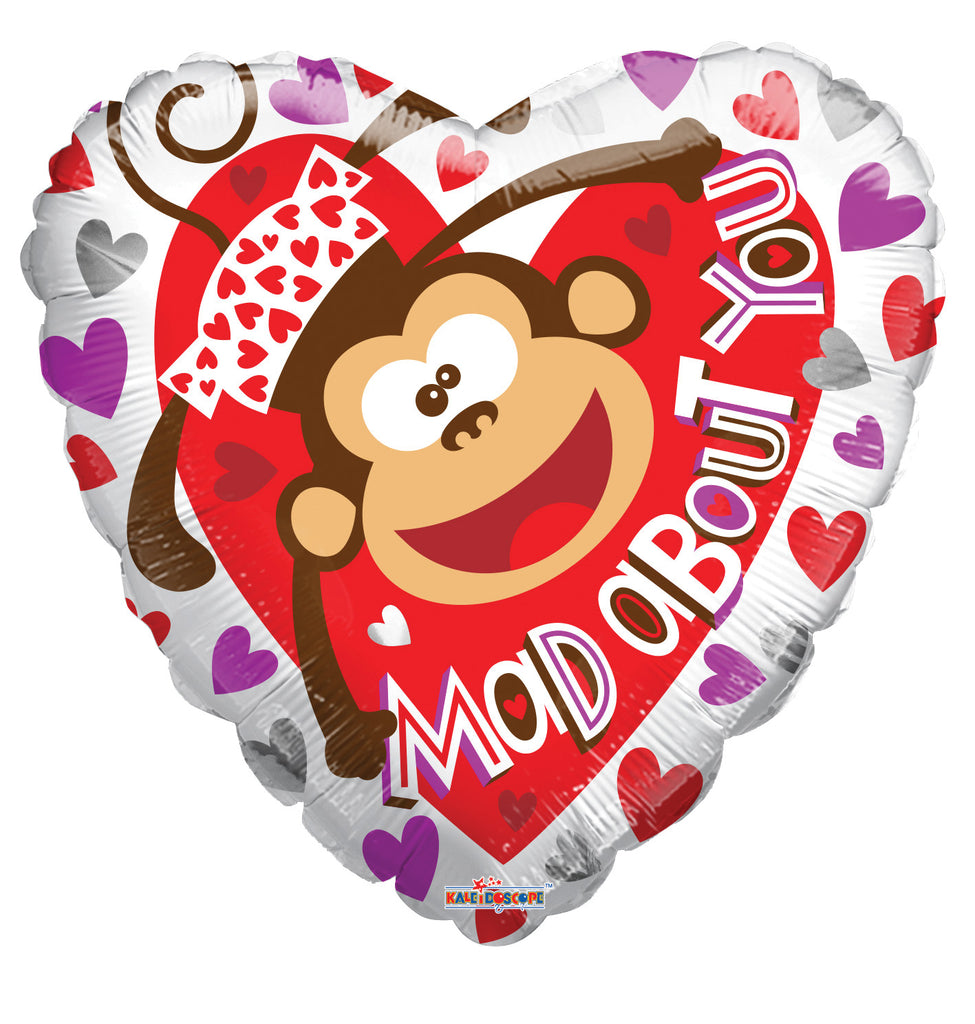 18" Mad About You Monkey Foil Balloon