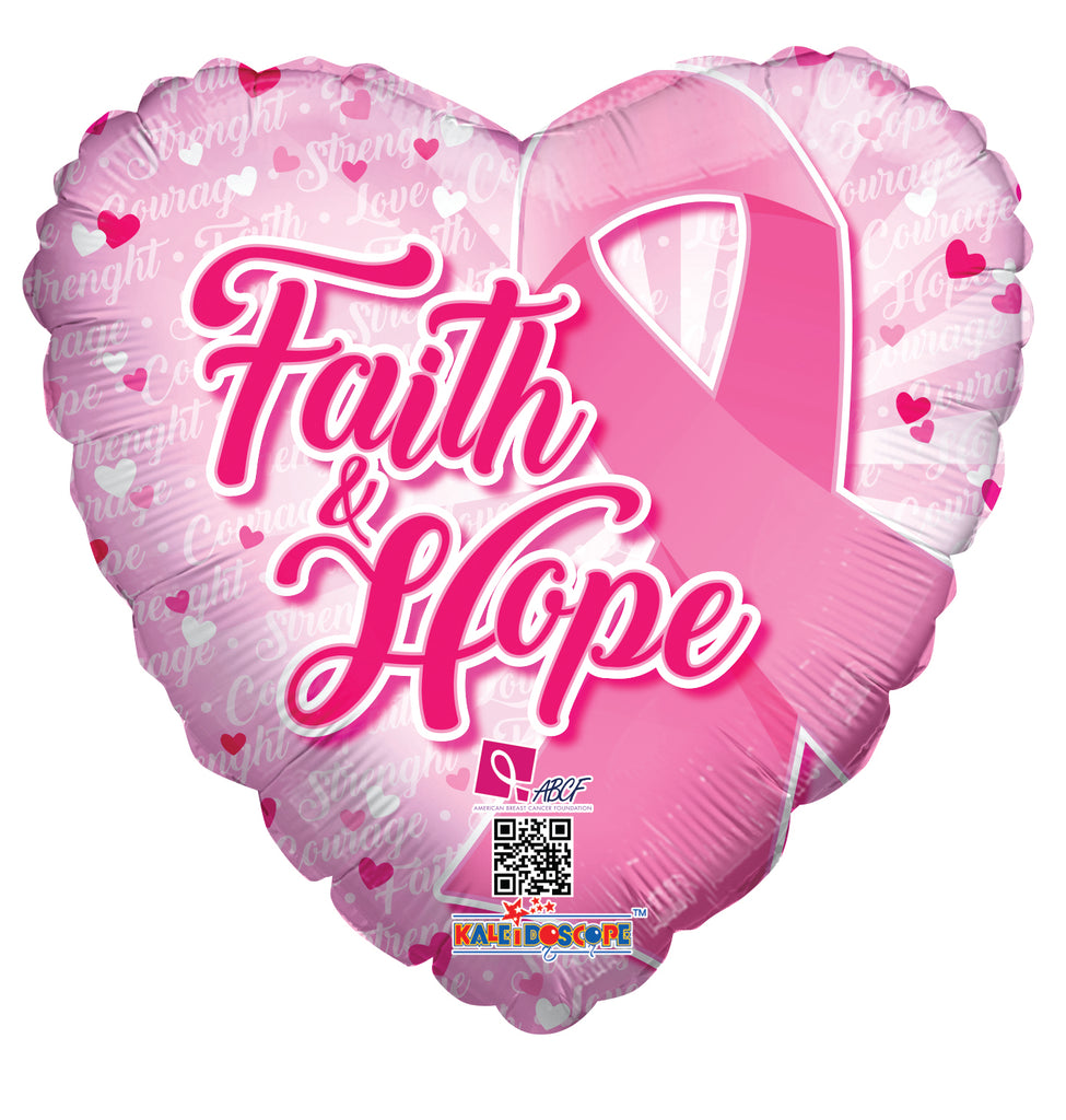 18" Faith & Hope Balloon Breast Cancer