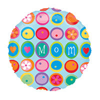 9" Airfill Only Mom Circles/ Dots Balloon