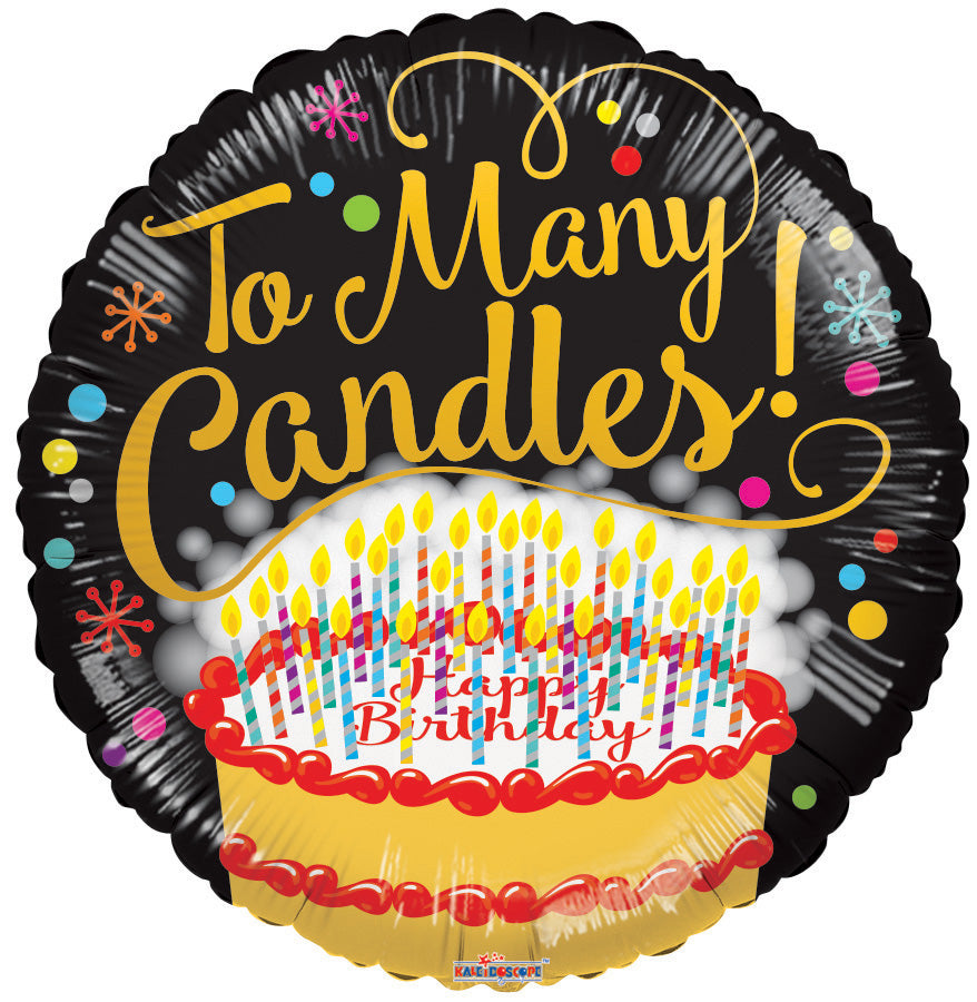 18" Round To Many Candles Balloon