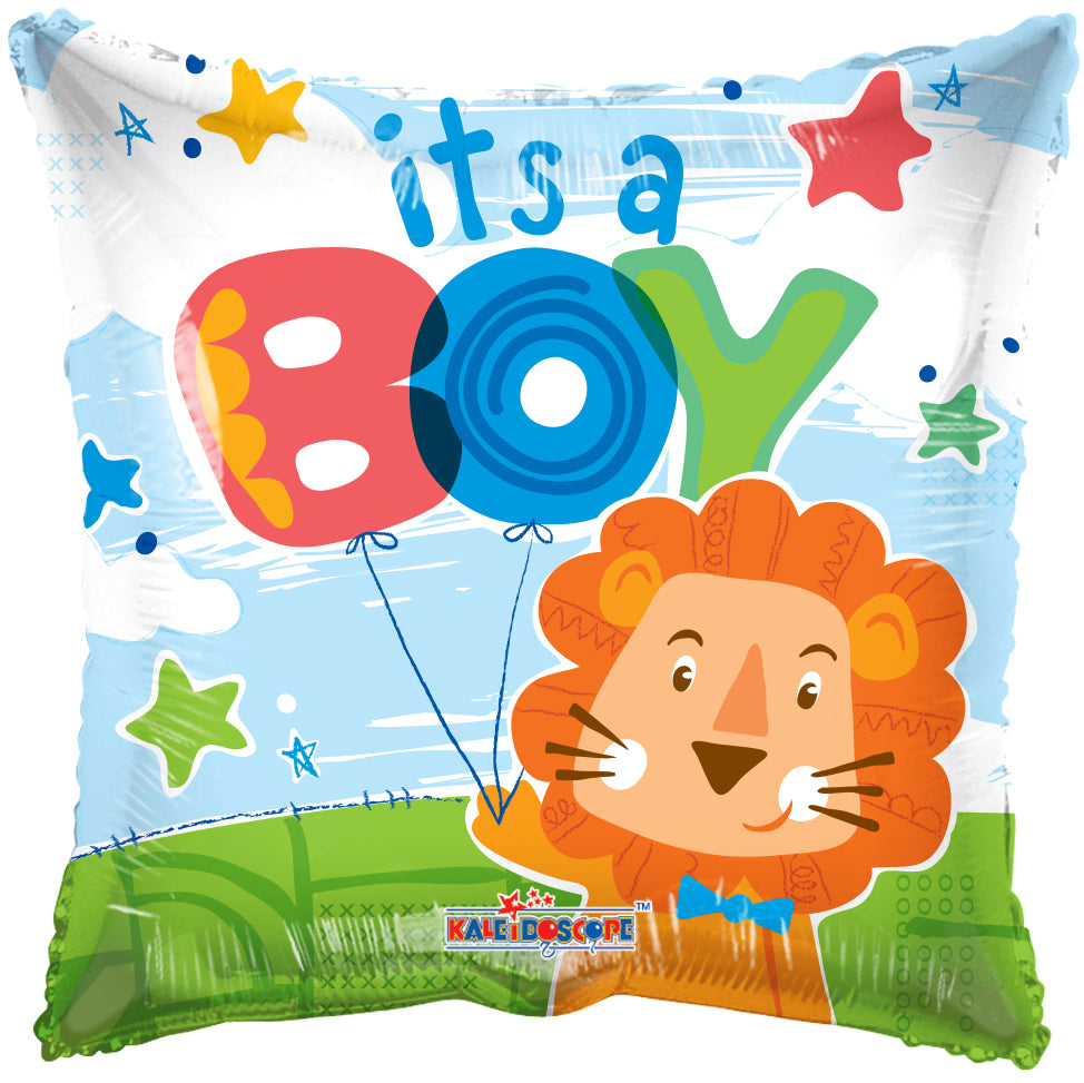 18" Square It's A Girl Lion Balloon