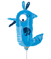 13" Airfill Only Graphic Bluebird Balloon