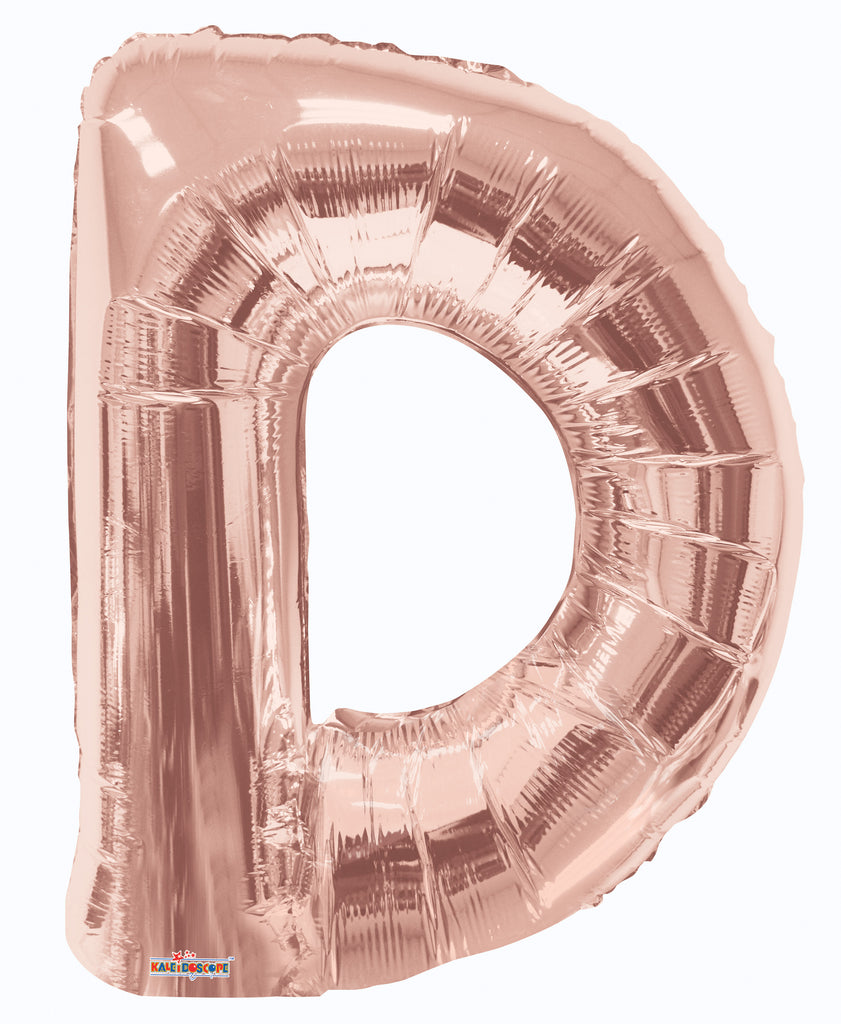 34" Letter D Rose Gold Shape Balloon