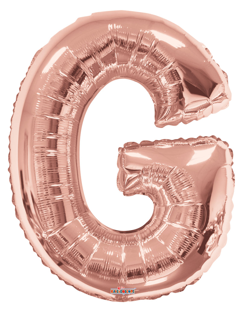 34" Letter G Rose Gold Shape Balloon