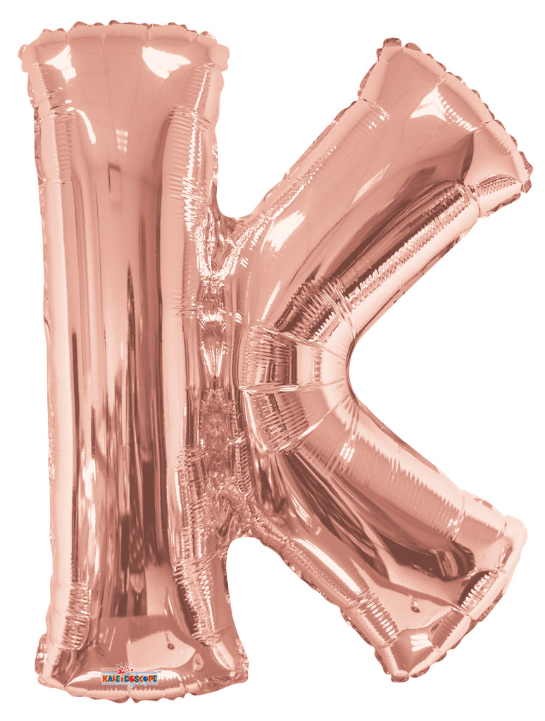 34" Letter K Rose Gold Shape Balloon