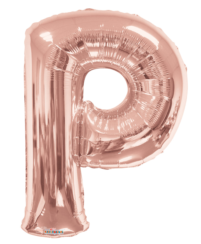 34" Letter P Rose Gold Shape Balloon