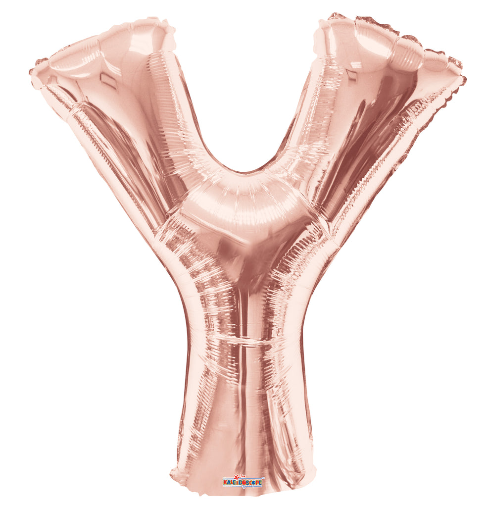 34" Letter Y Rose Gold Shape Balloon