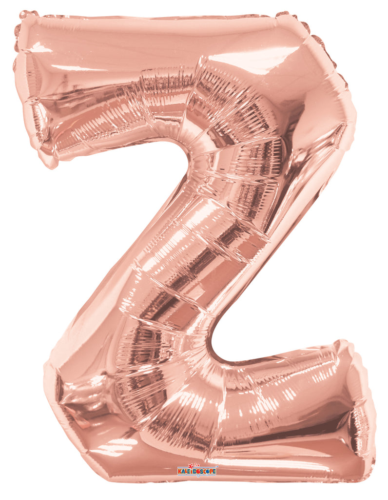 34" Letter Z Rose Gold Shape Balloon