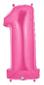 40" Large Number Balloon 1 Pink