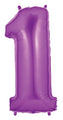 40" Large Number Balloon 1 Purple