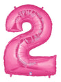 40" Large Number Balloon 2 Pink