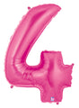 40" Large Number Balloon 4 Pink