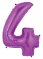 40" Large Number Balloon 4 Purple