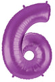 40" Large Number Balloon 6 Purple