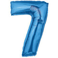 40" Large Number Balloon 7 Blue