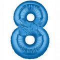 40" Large Number Balloon 8 Blue