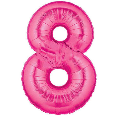 40" Large Number Balloon 8 Pink