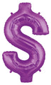 40" Megaloon Dollar Sign Purple $ Balloon