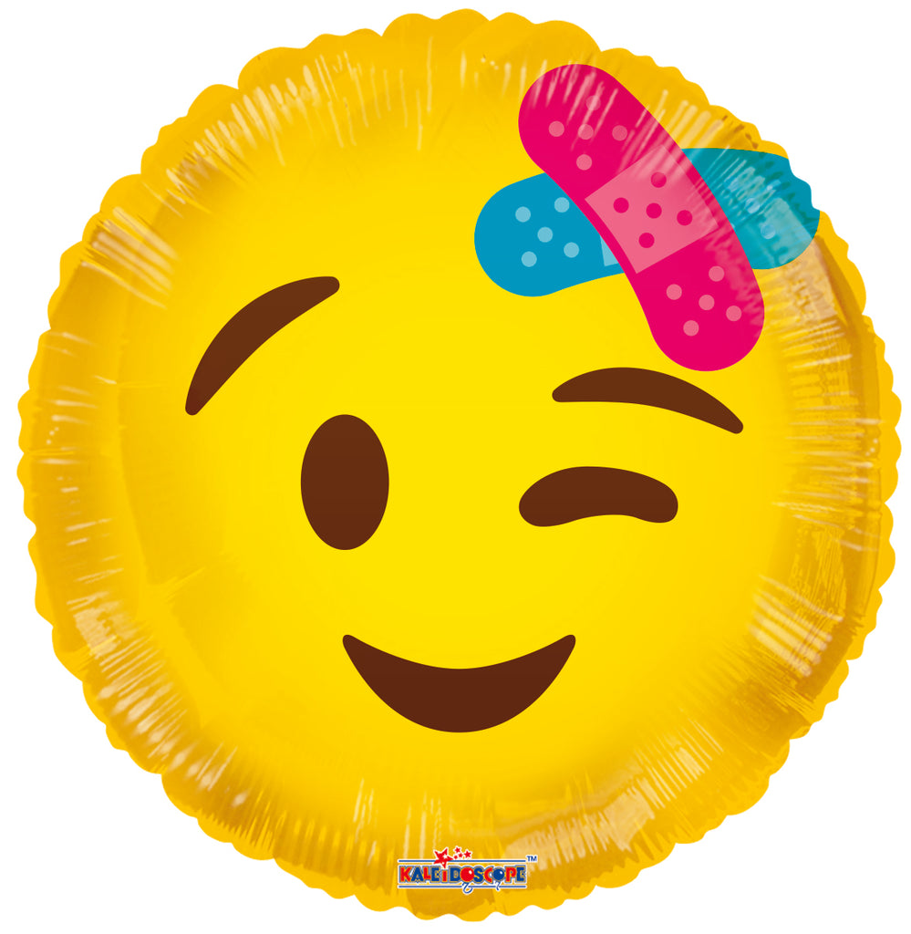 18" Smiley With Bandage Foil Balloon