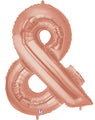 40" Foil Shape Megaloon Balloon Ampersand Rose Gold