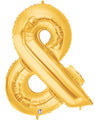 40" Foil Shape Balloon Gold Ampersand Megaloons