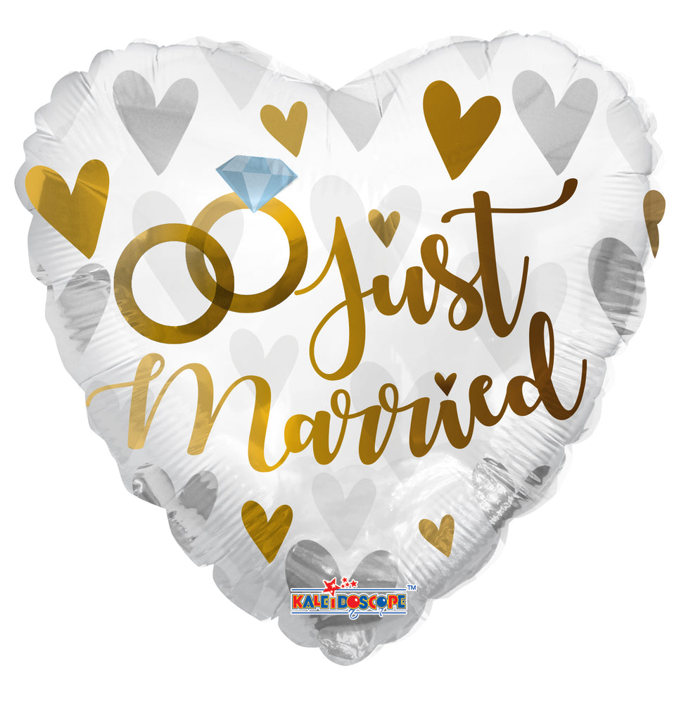 18" Just Married Foil Balloon