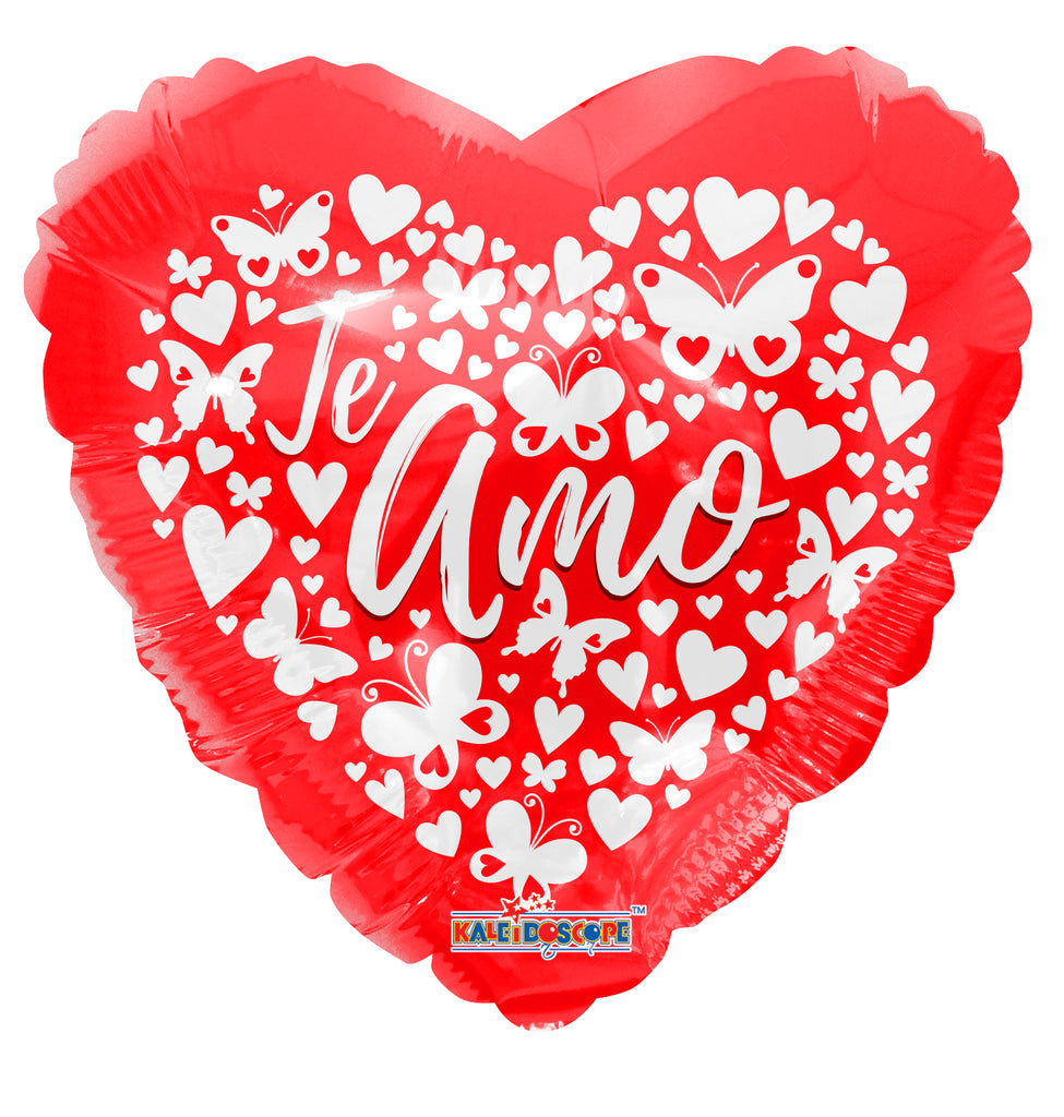 18" Te Amo Paper Cuts Foil Balloon (Spanish)