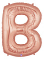 40" Foil Shape Megaloon Balloon Letter B Rose Gold