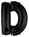 40" Megaloon Large Foil Letter Shape Balloon D Black