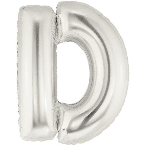 40" Megaloon Large Letter Balloon D Silver