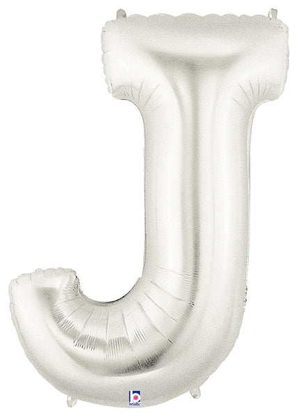 40" Megaloon Large Letter Balloon J Silver