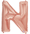 40" Foil Shape Megaloon Balloon Letter N Rose Gold