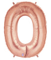 40" Foil Shape Megaloon Balloon Letter O Rose Gold