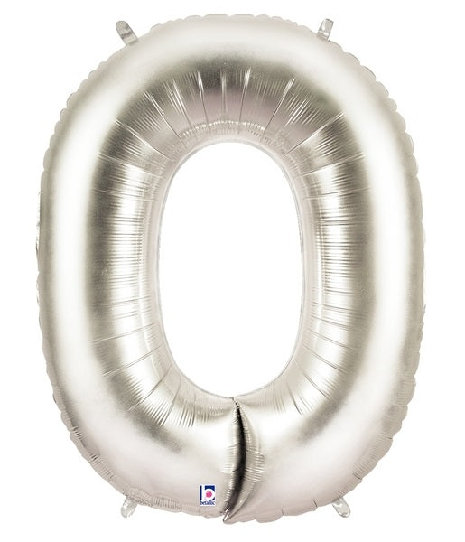40" Megaloon Large Letter Balloon O Silver