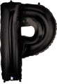 40" Megaloon Large Foil Letter Shape Balloon P Black