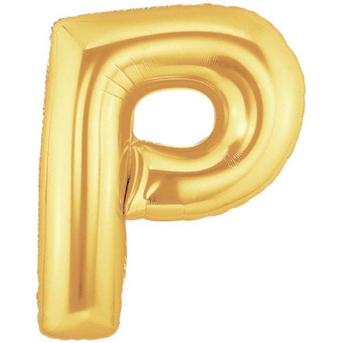 40" Megaloon Large Letter Balloon P Gold