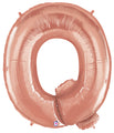 40" Foil Shape Megaloon Balloon Letter Q Rose Gold