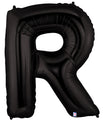 40" Megaloon Large Foil Letter Shape Balloon R Black