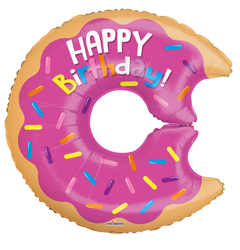12" Airfill Only Birthday Donut Shape Foil Balloon