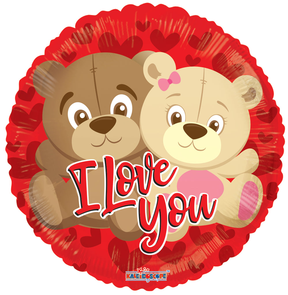 9" Airfill Only Love You Couple Of Bears Foil Balloon