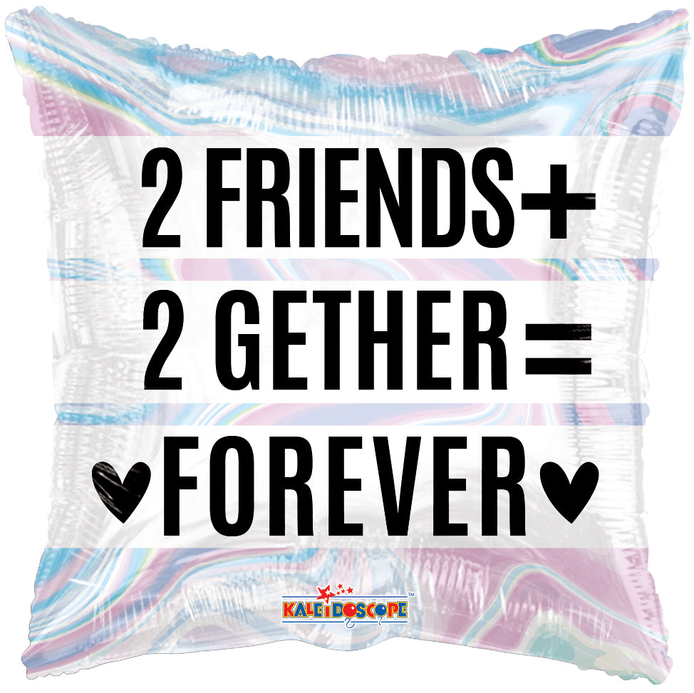 18" 2 Friends 2Gether Holographic Foil Balloon