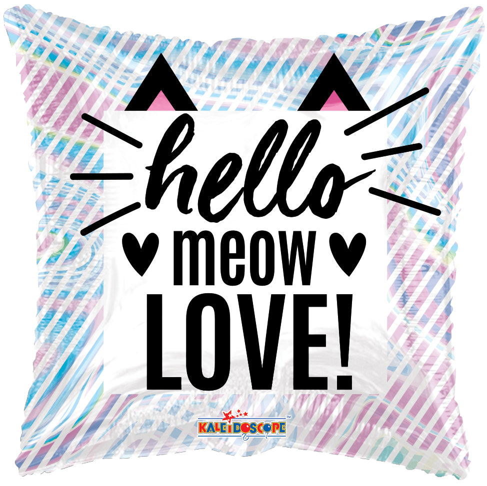 18" Hello Mew Love Holographic Foil Balloon