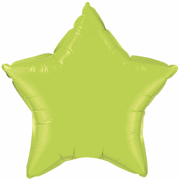 36" Star Foil Mylar Balloon Lime Green