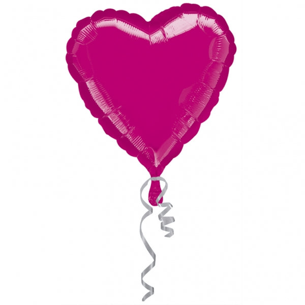 32" Large Balloon Fuchsia Heart