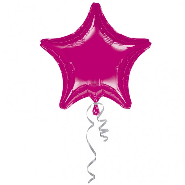 32" Large Balloon Fuchsia Star