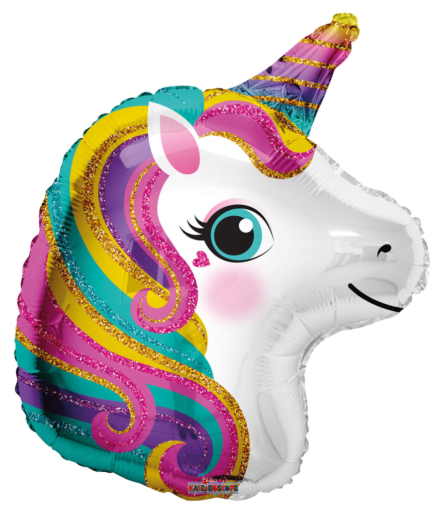 12" Airfill Only Colorful Unicorn Foil Balloon