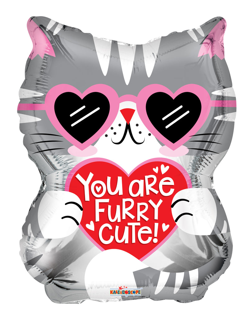 18" You Are Furry Cute Cat Foil Balloon