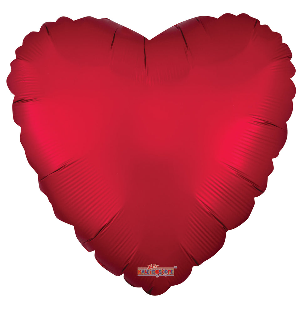 9" Airfill Only Solid Color Matte Red Foil Balloon