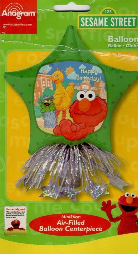 14" Sesame Street Birthday Centerpiece Foil Balloon