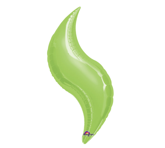 19" Airfill Only Mini Lime Curve Balloon
